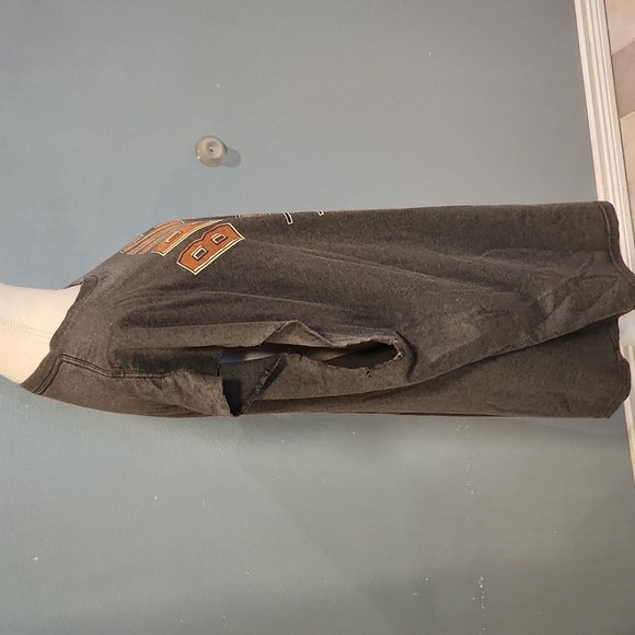 NFL Team Apparel Broncos Football Distressed Grunge Destroyed Sleeveless Shirt - Picture 7 of 9